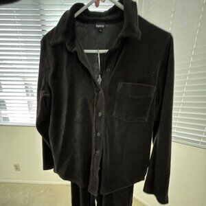 Gapbody black velour track/sweat set